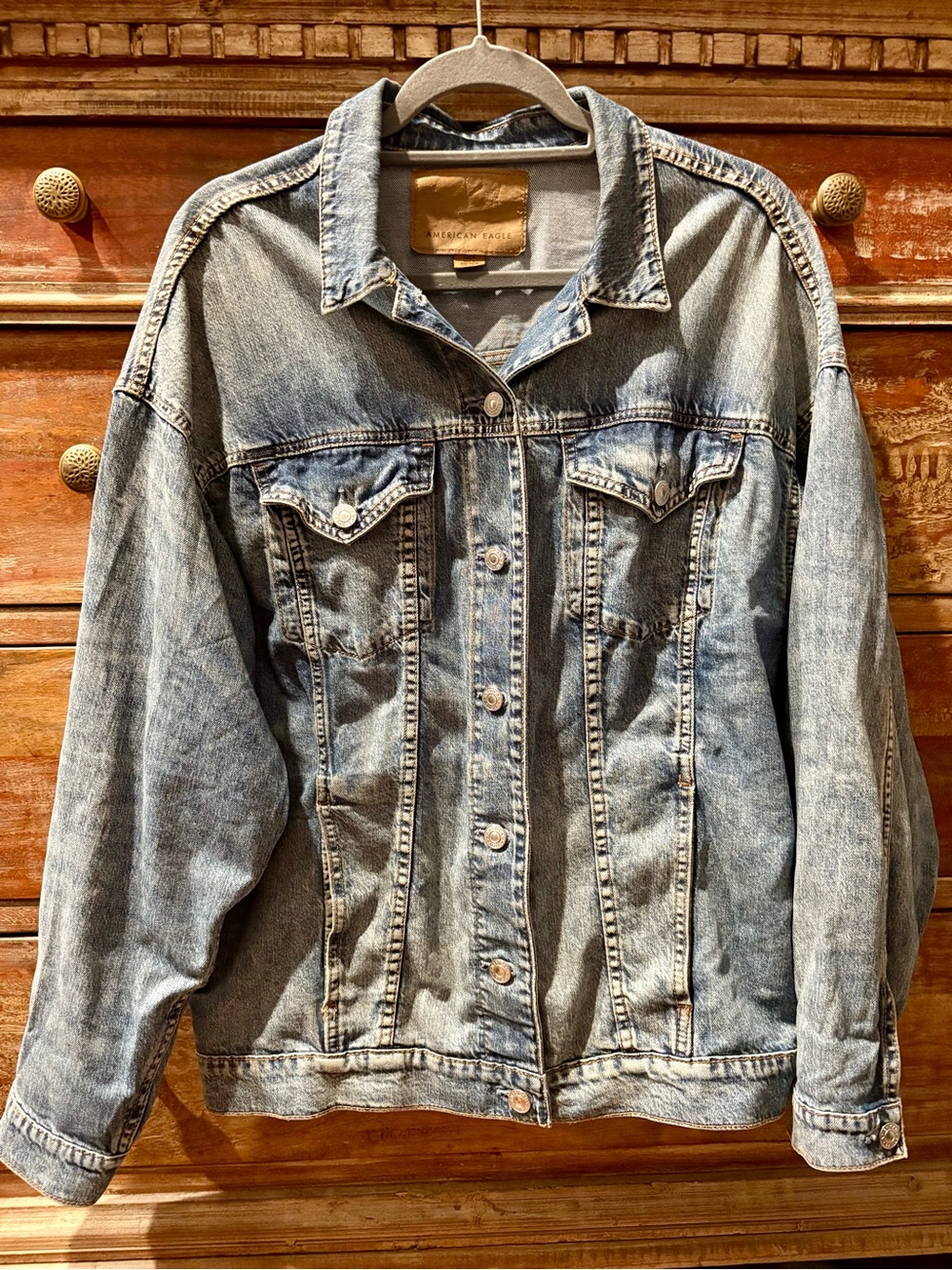 American Eagle Outfitters Light Blue Denim Jacket